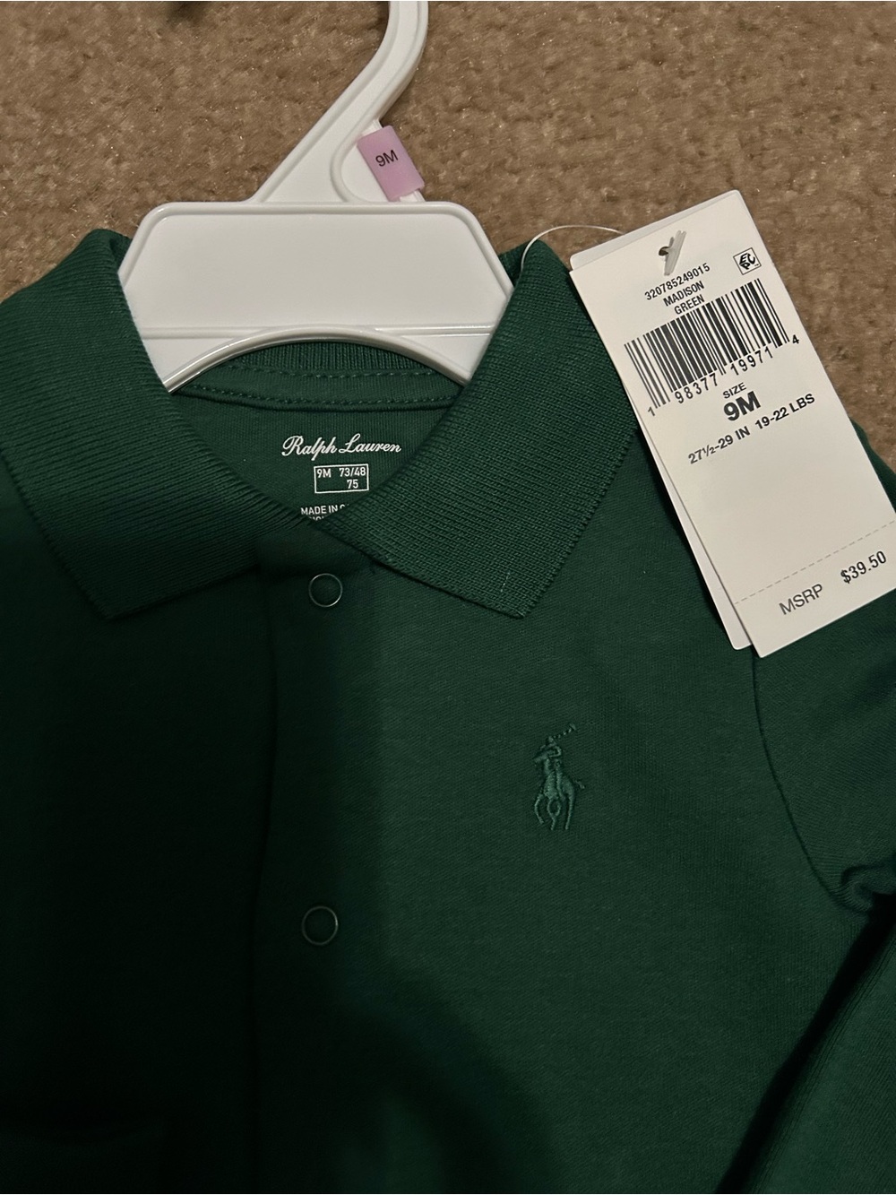 Polo Ralph Lauren
Baby Boys Cotton Classic Polo Coverall 4 jumpsuits (9 months) - Picture 3 of 8